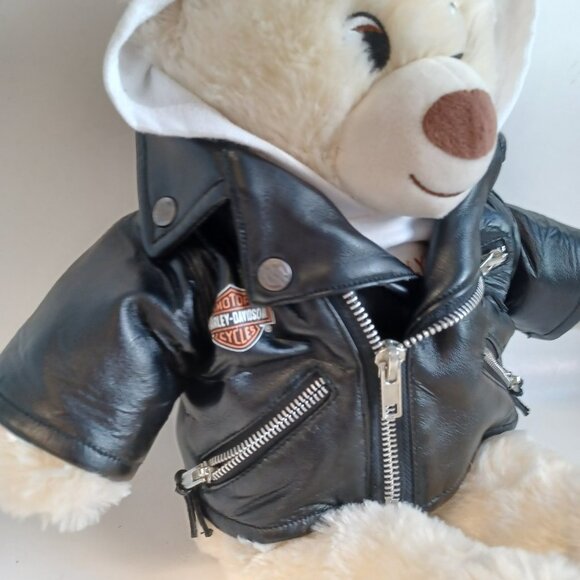 Build A Bear Workshop Harley Davidson Bear Plush Billys Place Biker - Picture 3 of 15